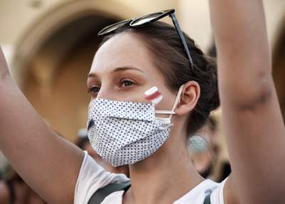 Kraków wspiera Białoruś! Kolejna manifestacja na Rynku Głównym - zdjęcie 32