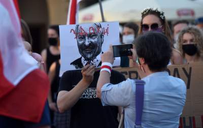 Kraków wspiera Białoruś! Kolejna manifestacja na Rynku Głównym - zdjęcie 42
