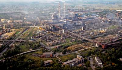 Przelot sterowcem na Nową Hutą. Rok 2007.