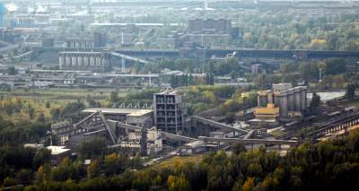 Przelot sterowcem na Nową Hutą. Rok 2007.