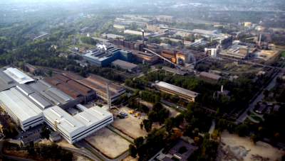 Przelot sterowcem na Nową Hutą. Rok 2007.