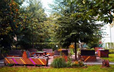 Opuszczony teren zamienili w osiedlowy park. Urocza strefa relaksu - zdjęcie 9