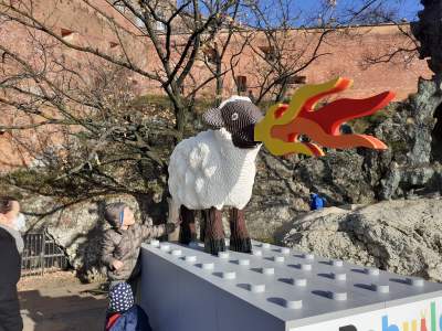 Waleczna owca obok Smoka Wawelskiego - zdjęcie 1