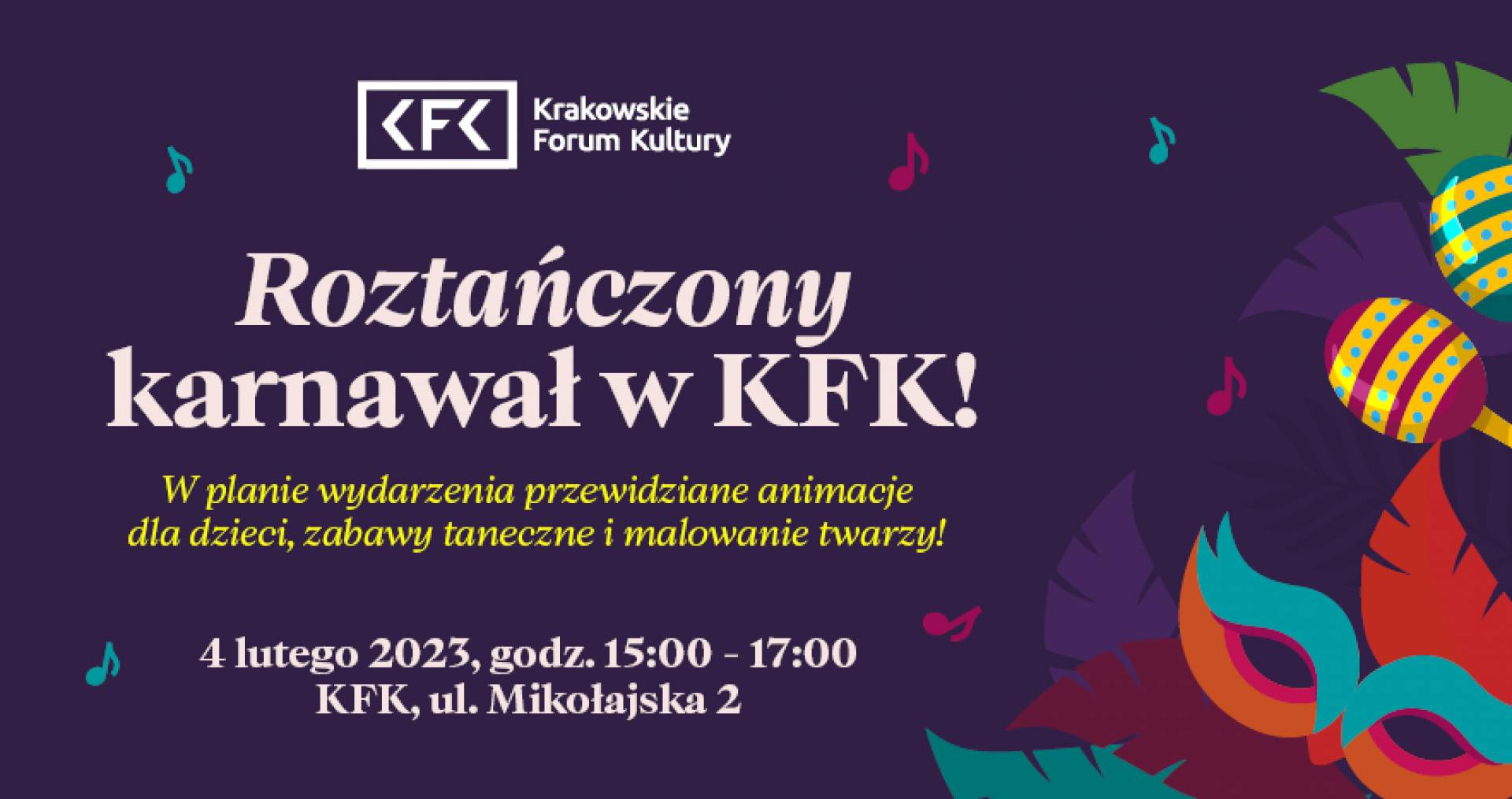 „Roztańczony Karnawał” w Krakowskim Forum Kultury