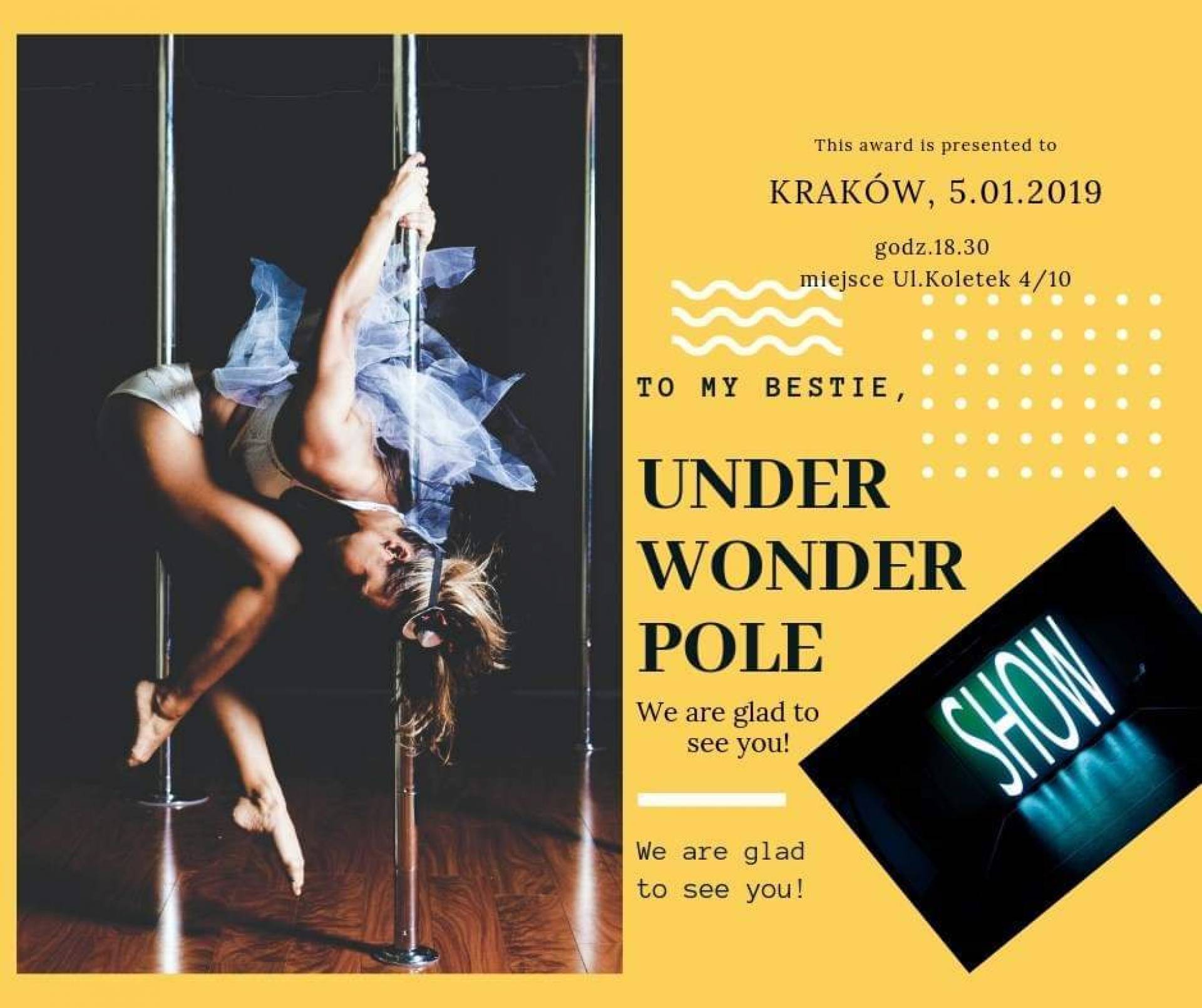 Teatr Pole Dance - Spektakl Burlesque "To My Bestie"
