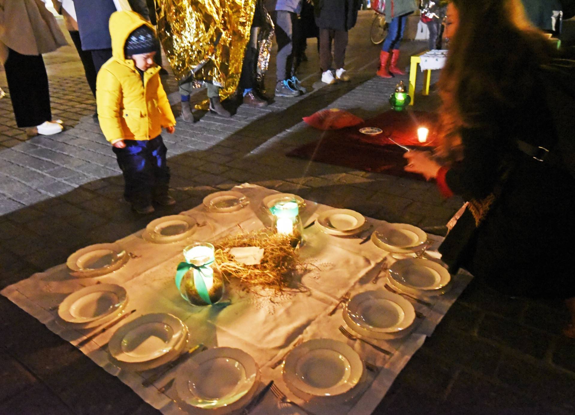 Wigilia dla imigrantów na krakowskim Rynku