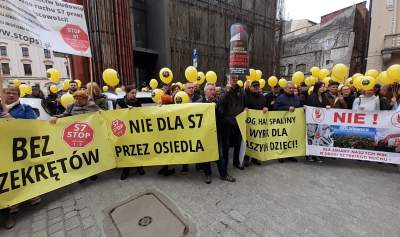 Protest przeciwko budowie nowej S7. Konflikt interesów między protestującymi