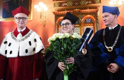 Tytuł doktora honoris causa UJ dla Olgi Tokarczuk. Fot. Marek Lasyk - zdjęcie 13