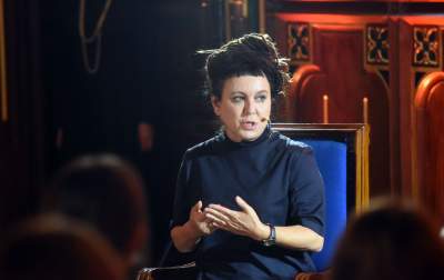 Spotkanie Olgi Tokarczuk ze studentkami i studentami, fot. Marek Lasyk - zdjęcie 13