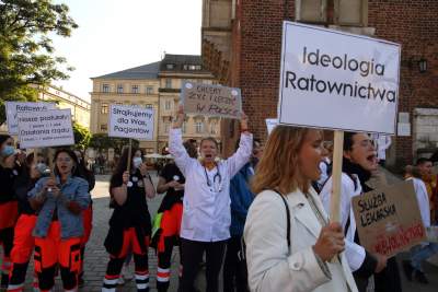 Młodzi Solidarnie z Protestem Medyków. Studenci protestowali w Krakowie - zdjęcie 19