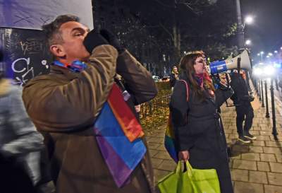 Rząd i PiS świętowali w Krakowie. Strajk Kobiet protestował - zdjęcie 31