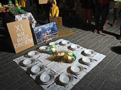 Wigilia dla imigrantów na krakowskim Rynku - zdjęcie 20
