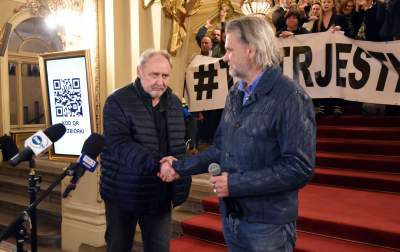 Konferencja w Teatrze Słowackiego. Cały zespół wspiera dyrektora - zdjęcie 23