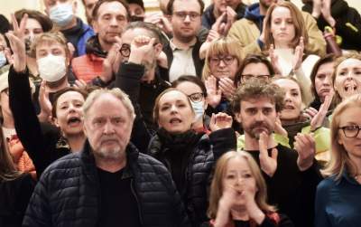 Konferencja w Teatrze Słowackiego. Cały zespół wspiera dyrektora - zdjęcie 31