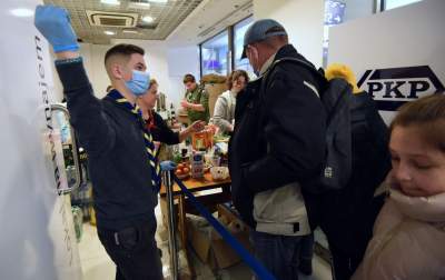 Dworzec Główny: punkt recepcyjny dla uchodźców z Ukrainy - zdjęcie 12