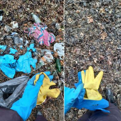 Uchodźcy z Ukrainy w czynie społecznym posprzątali Park Lotników, fot. Наталья Расторгуева - zdjęcie 2