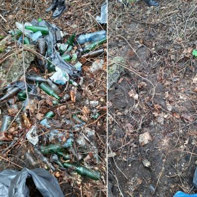 Uchodźcy z Ukrainy w czynie społecznym posprzątali Park Lotników, fot. Наталья Расторгуева - zdjęcie 13