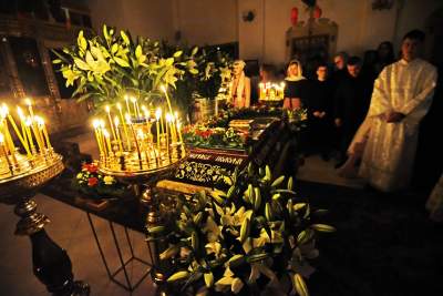 Prawosławna Wielkanoc w Krakowie, kilkugodzinna nocna liturgia - zdjęcie 1