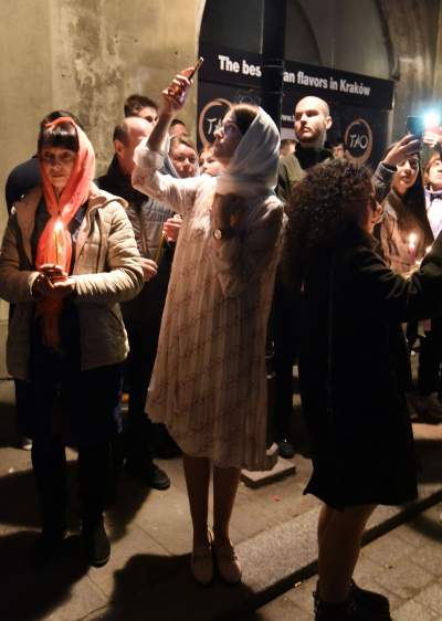 Prawosławna Wielkanoc w Krakowie, kilkugodzinna nocna liturgia - zdjęcie 38