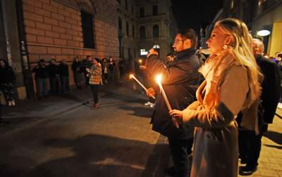 Prawosławna Wielkanoc w Krakowie, kilkugodzinna nocna liturgia - zdjęcie 35