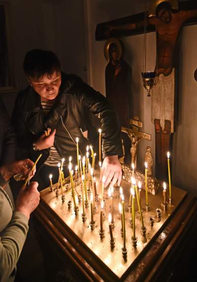 Prawosławna Wielkanoc w Krakowie, kilkugodzinna nocna liturgia - zdjęcie 17