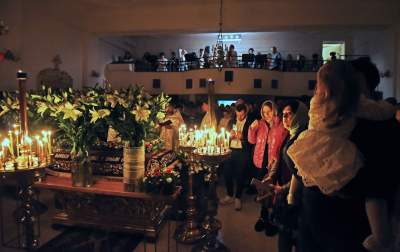 Prawosławna Wielkanoc w Krakowie, kilkugodzinna nocna liturgia - zdjęcie 14