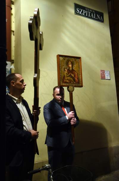 Prawosławna Wielkanoc w Krakowie, kilkugodzinna nocna liturgia - zdjęcie 30