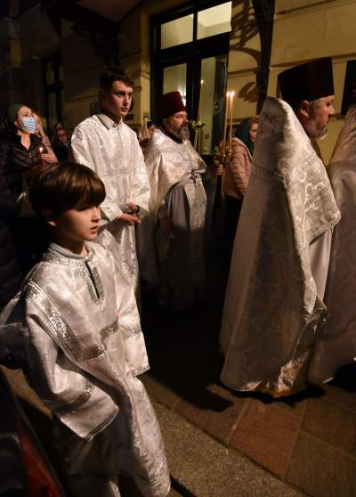 Prawosławna Wielkanoc w Krakowie, kilkugodzinna nocna liturgia - zdjęcie 32