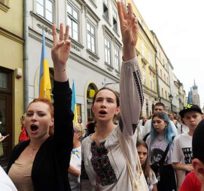 Marsz Niepodlegoci Ukrainy, fot. Marek Lasyk - zdjęcie 6