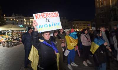 Wieczorny protest Ukraińców. "Rosja to państwo terrorystyczne" - zdjęcie 18