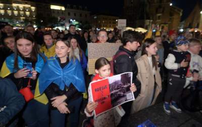 Wieczorny protest Ukraińców. "Rosja to państwo terrorystyczne" - zdjęcie 10