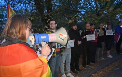 Protest przeciw homofobii przed słowackim konsulatem - zdjęcie 1