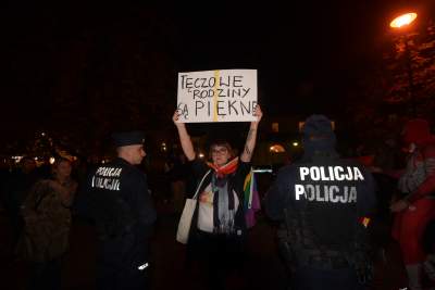 Zderzenie dwóch pikiet pod Wawelem: antypisowskiej i zwolenników władzy - zdjęcie 8