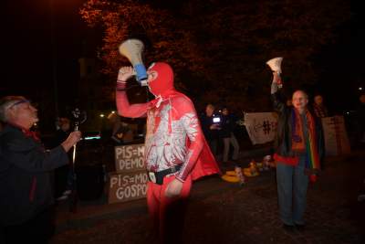 Zderzenie dwóch pikiet pod Wawelem: antypisowskiej i zwolenników władzy - zdjęcie 15