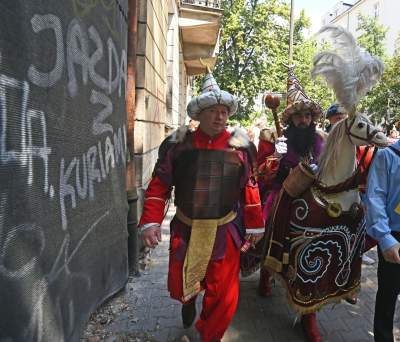 Dorota Segda i zaskakujące spotkania na trasie pochodu Lajkonika - zdjęcie 7
