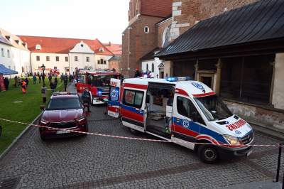 Akcja Straży Pożarnej w Bazylice Bożego Ciała na Kazimierzu. Ćwiczenia - zdjęcie 24