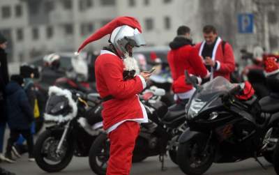 Motomikołaje dały pozytywnego czadu, wielka parada w Krakowie - zdjęcie 25