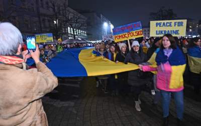 Jeśli Ukraina upadnie, Europa nie przetrwa. Manifestacja w Krakowie - zdjęcie 6