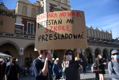 "Strefa wolna od kurator Barbary Nowak". Protest w Krakowie - zdjęcie 7