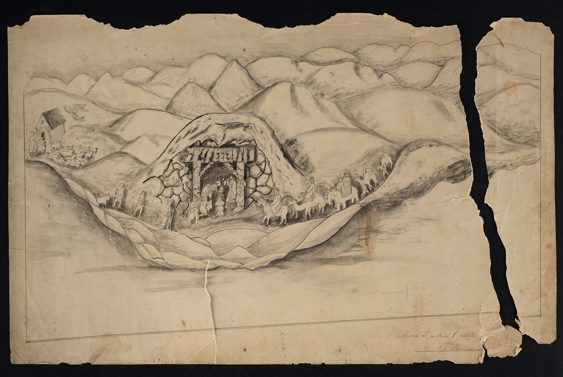 Wyjątkowy rysunek górnika wrócił do wielickiego muzeum